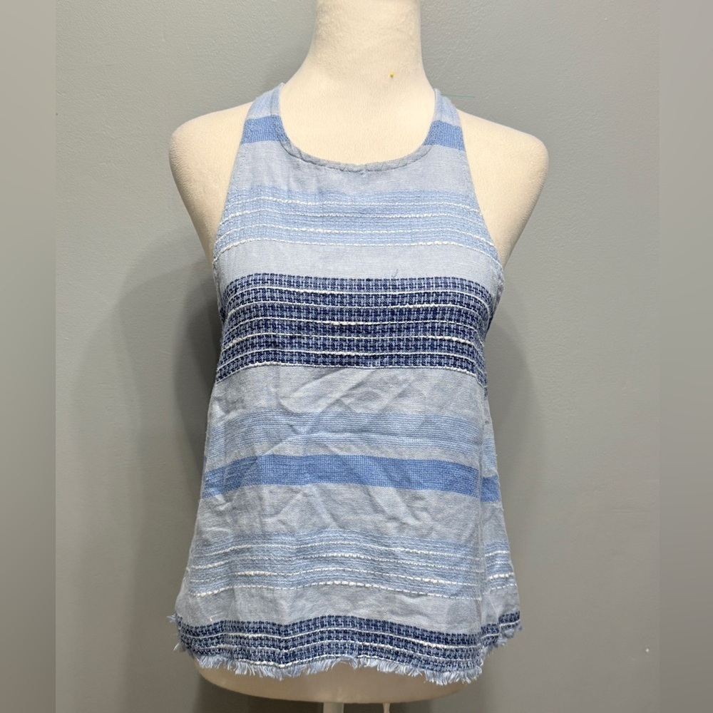 Bella Dahl Frayed Hem Swing linen & Cotton blend Top